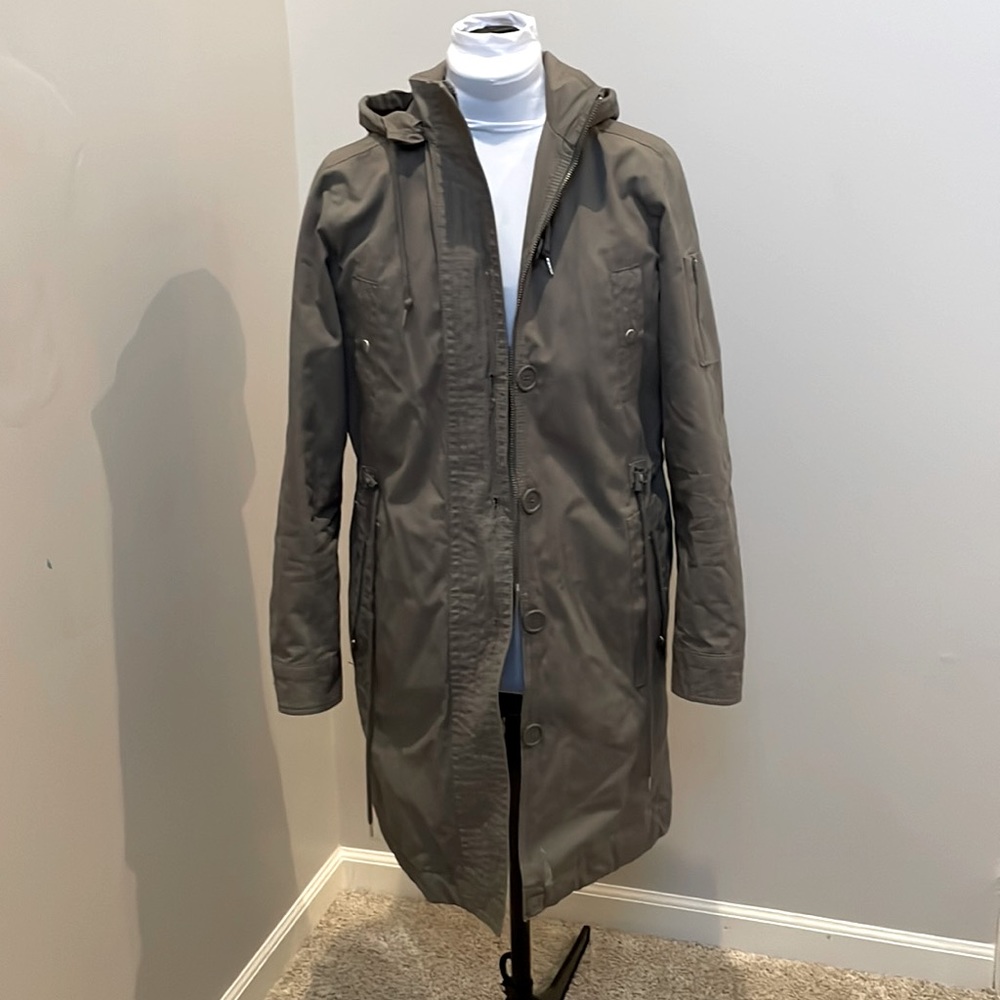 Gap Coat Lined Pockets Zip Up Button Up Size XS